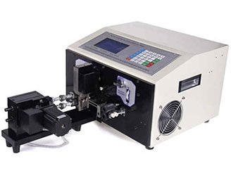 Работа станка для резки, зачистки и скрутки проводов WPM-09T