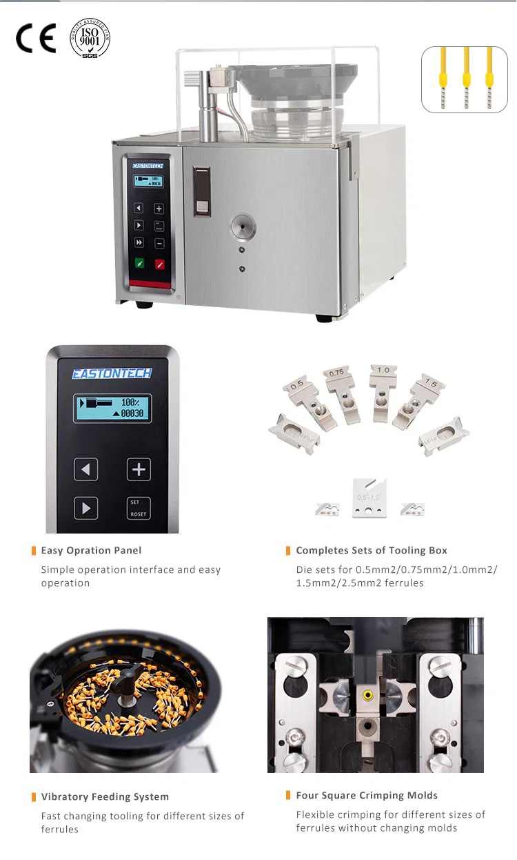 Loose Tubular Terminal Crimping Machine, Loose Insulator Crimping Machine, Wire Strip And Crimping Machine, European Single Terminal Press Machine Машина для обжима рассыпных трубчатых клемм, Машина для обжима рассыпного изолятора, Машина для обжима проводов и опрессовки, Европейская машина для прессования с одним концевым разъемом