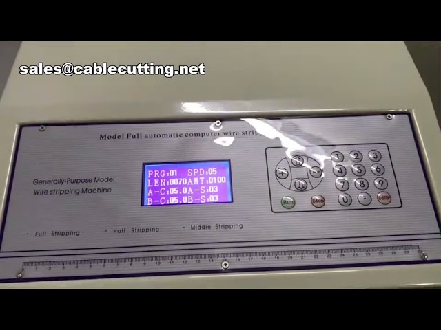 Электрическая компьютеризированная самонастраивающаяся машина для резки и зачистки медного провода