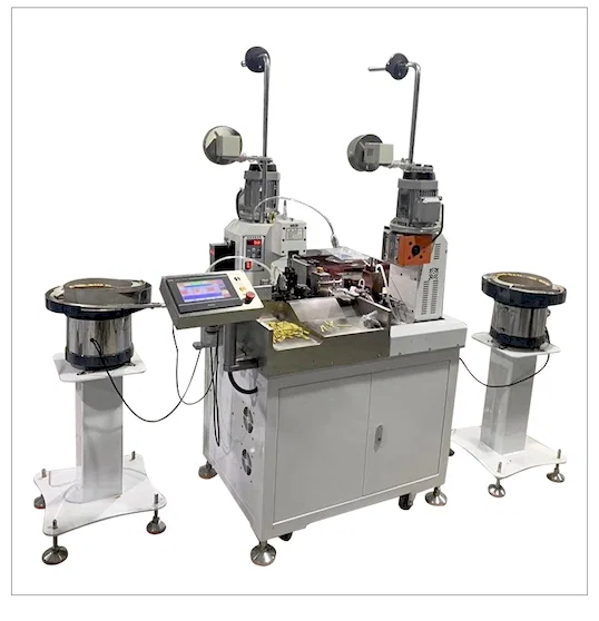 Автоматический двухголовочный виброобжимной станок