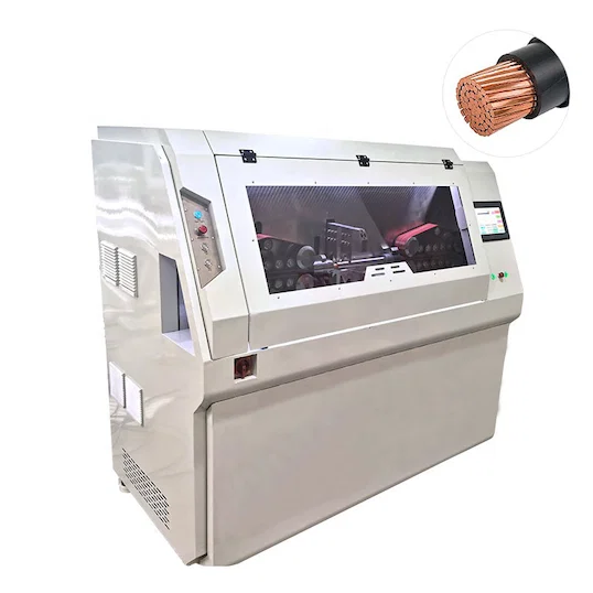 Мощный станок для резки и зачистки кабеля большого сечения